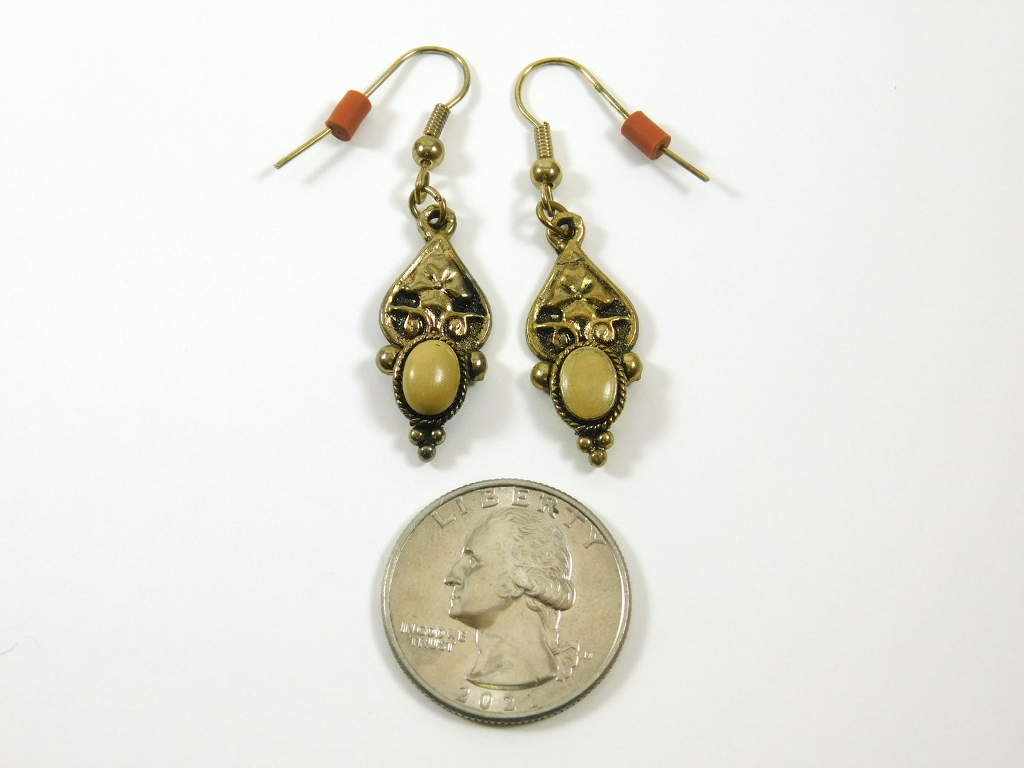 Vintage Sterling Silver 925 Victorian Style Dangle Earrings