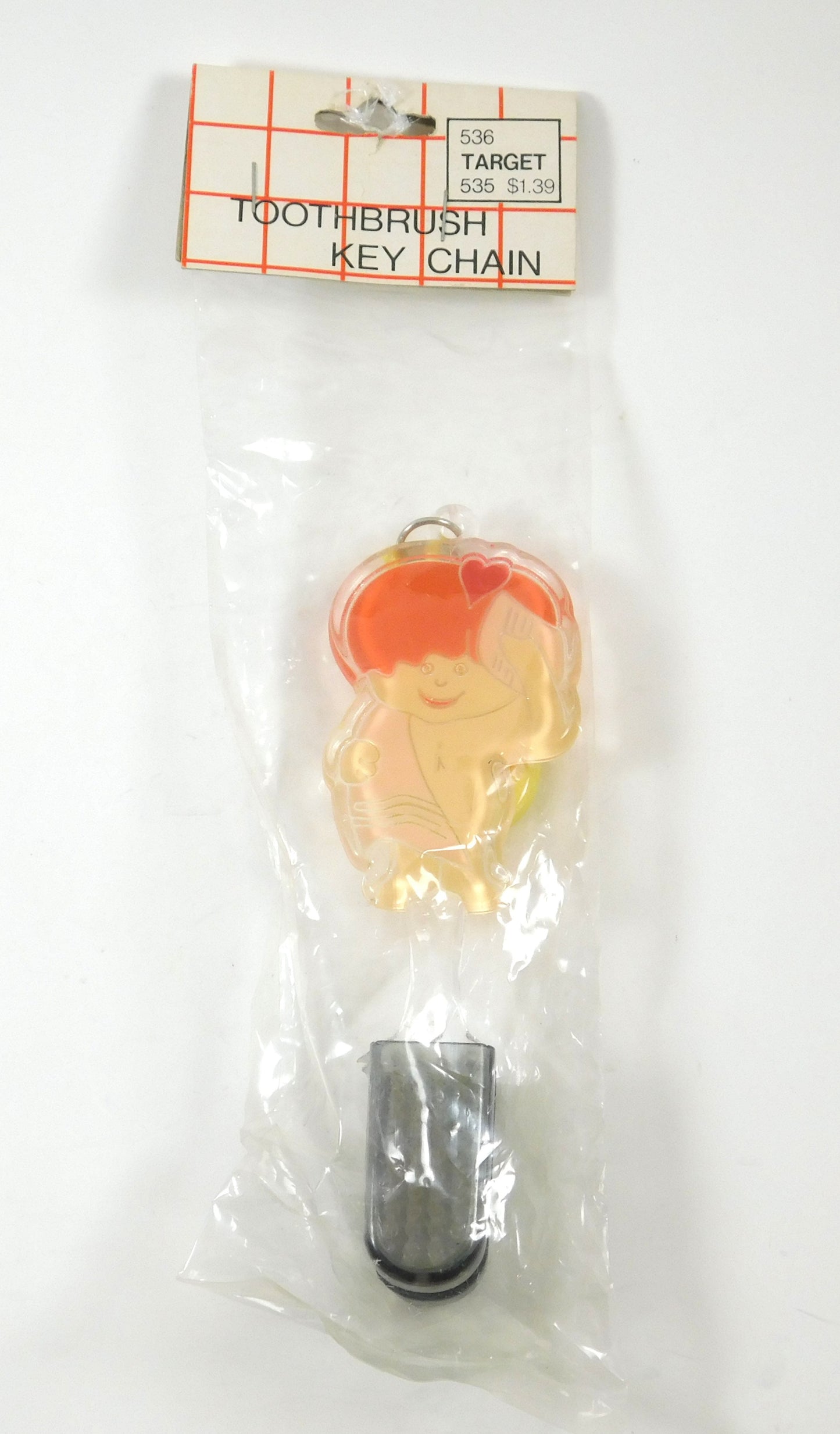 Vintage Target Toothbrush Key Chain Boy with Towel