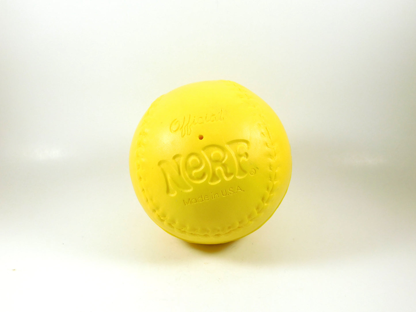 Vintage Yellow Official Nerf Softball with Box High Visibility No. 0296