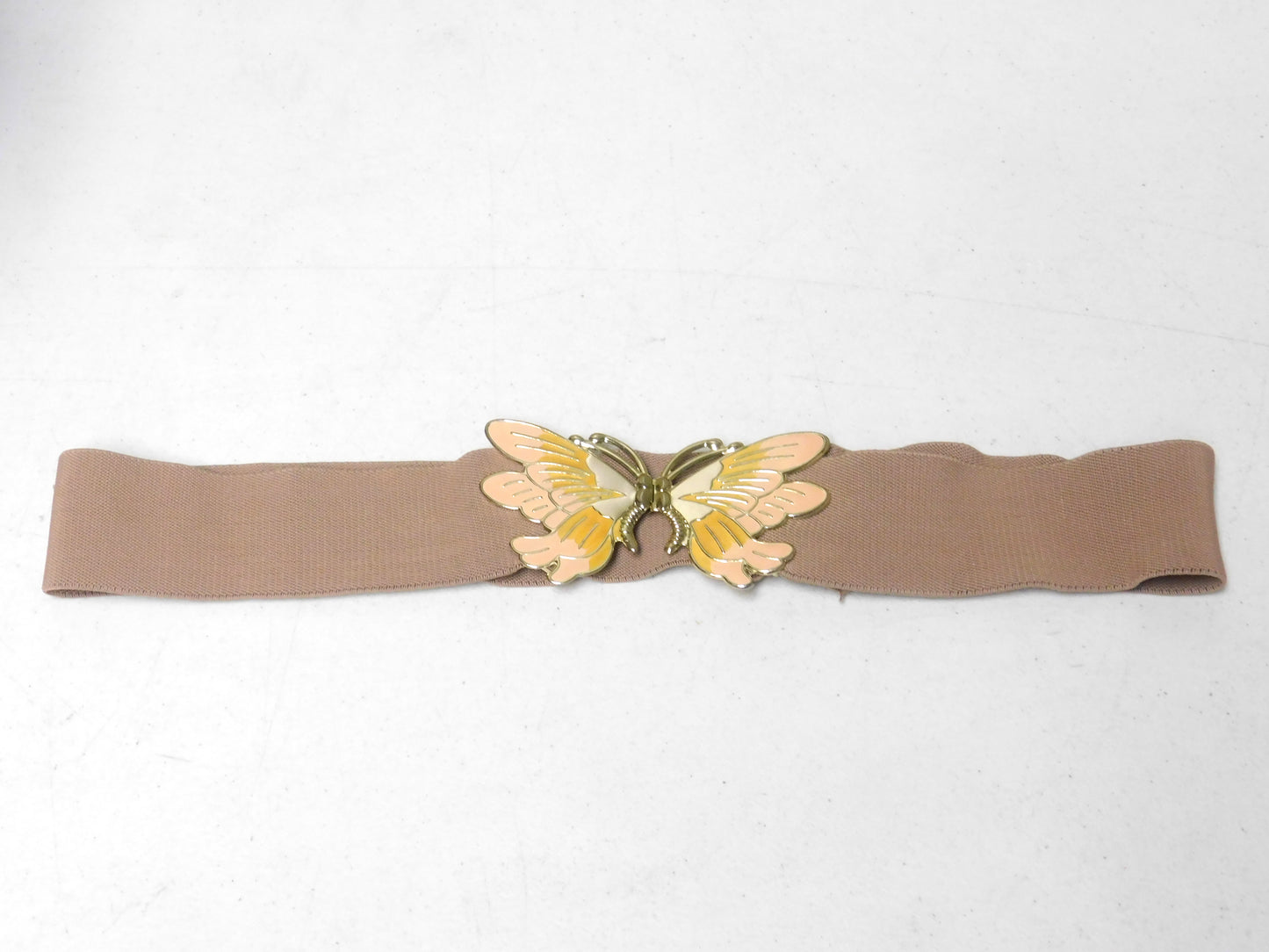 Vintage Stretchy Belt with Butterfly Belt Buckle