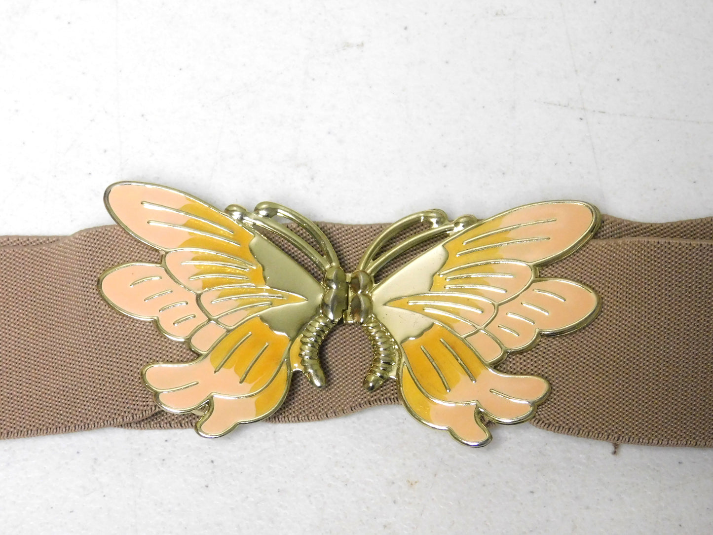 Vintage Stretchy Belt with Butterfly Belt Buckle