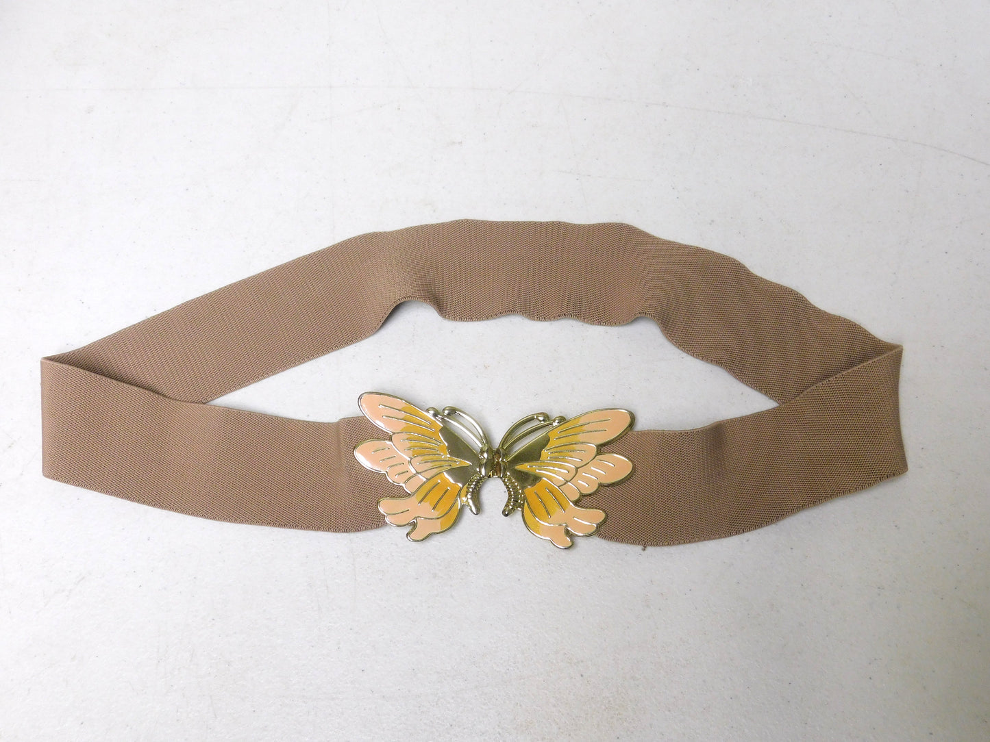 Vintage Stretchy Belt with Butterfly Belt Buckle