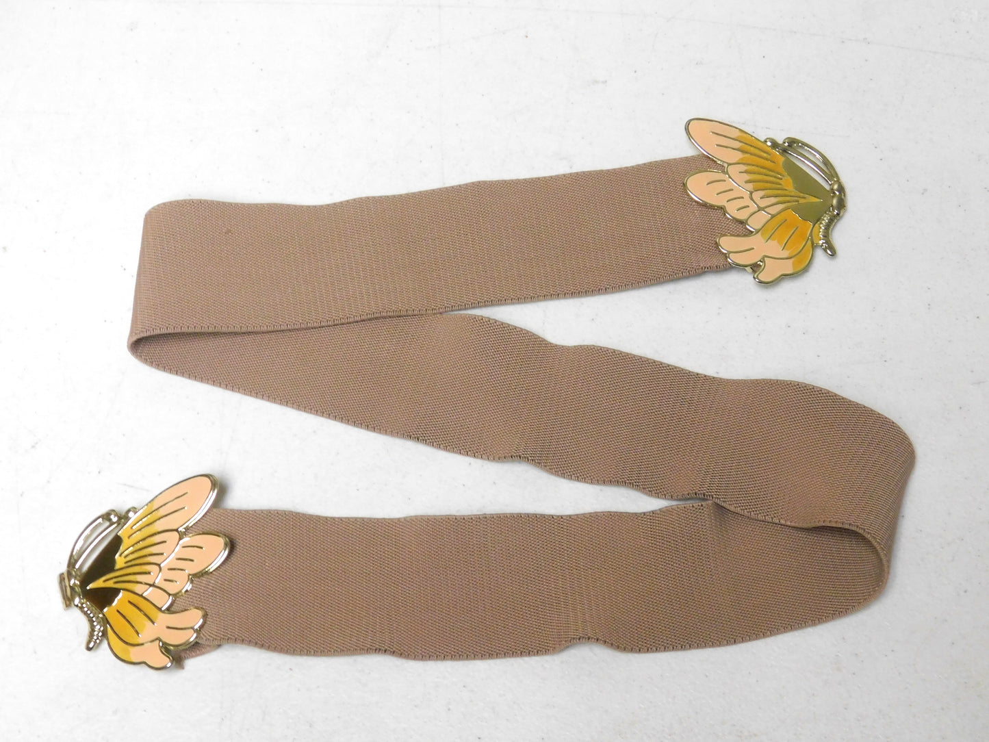 Vintage Stretchy Belt with Butterfly Belt Buckle