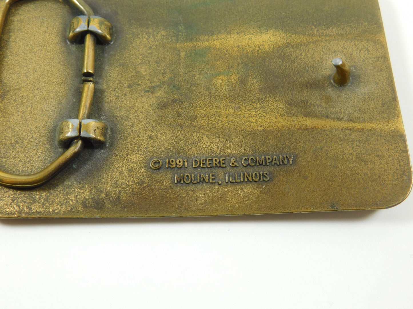 Vintage Metal John Deere Day "Working Together - A Way of Life" 1992 Belt Buckle