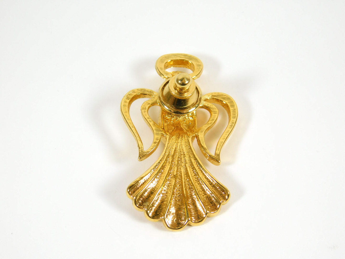 Vintage Gold Tone Singing Angel Lapel Pin