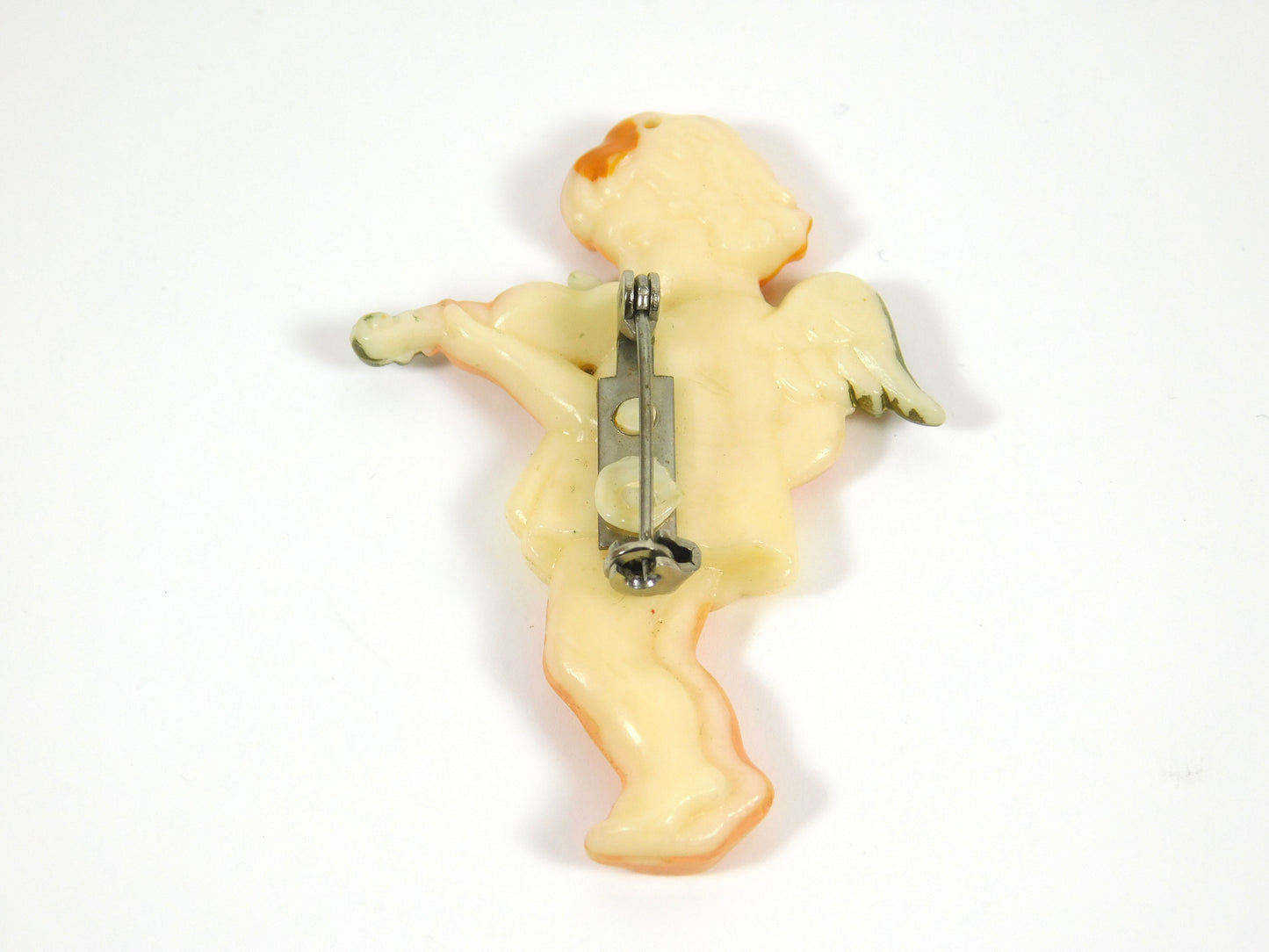 Vintage Angel Playing Violin Lapel Pin Brooch