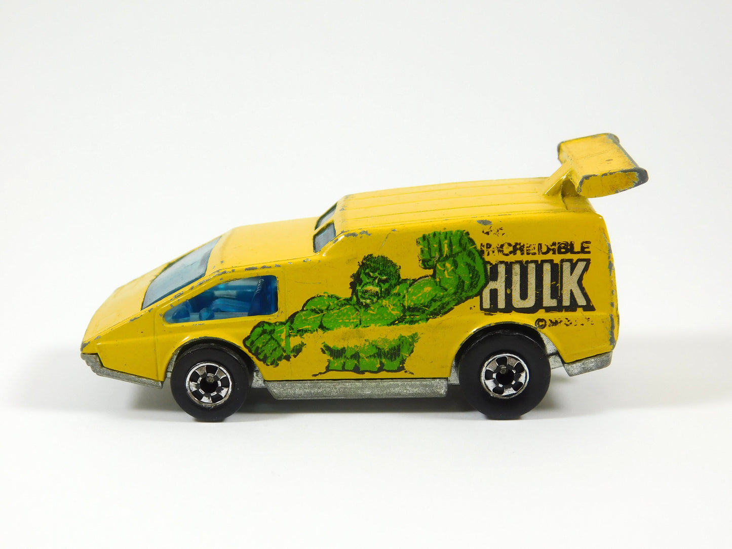 Vintage 1976 Hot Wheels Yellow Spoiler Sport The Incredible Hulk