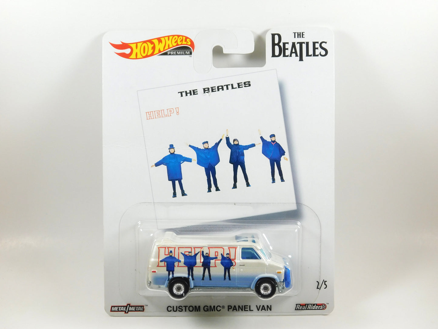 Hot Wheels Premium The Beatles HELP! White Custom GMC Panel Van Real Riders 2/5