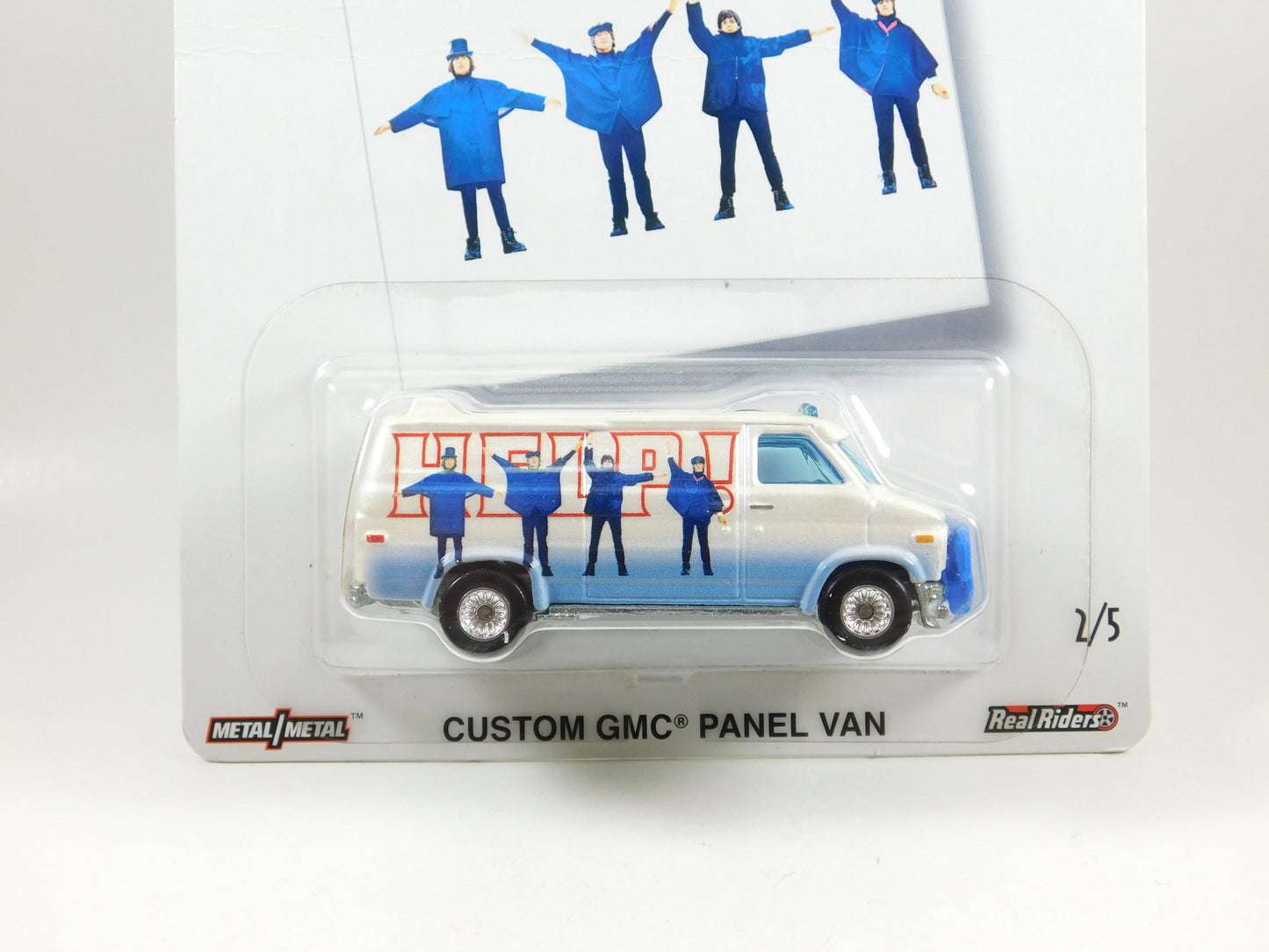 Hot Wheels Premium The Beatles HELP! White Custom GMC Panel Van Real Riders 2/5