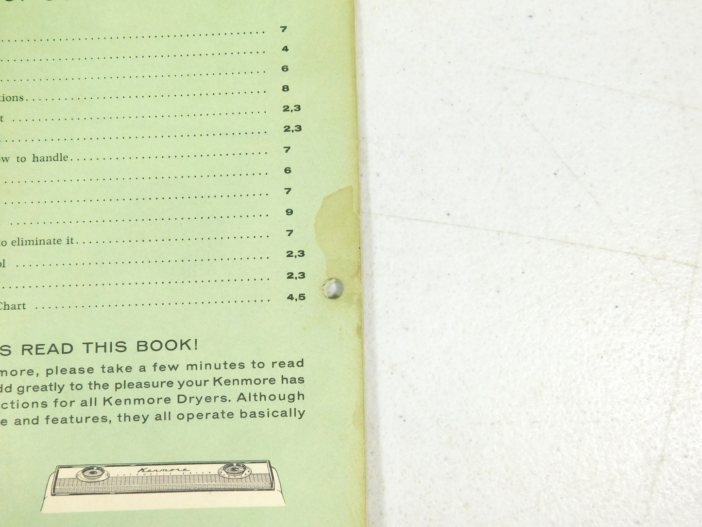 Vintage 1956 The Effortless Kenmore Way To Dry Your Clothes Book Manual