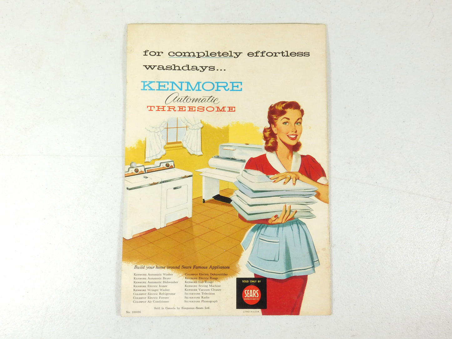 Vintage 1956 The Effortless Kenmore Way To Dry Your Clothes Book Manual