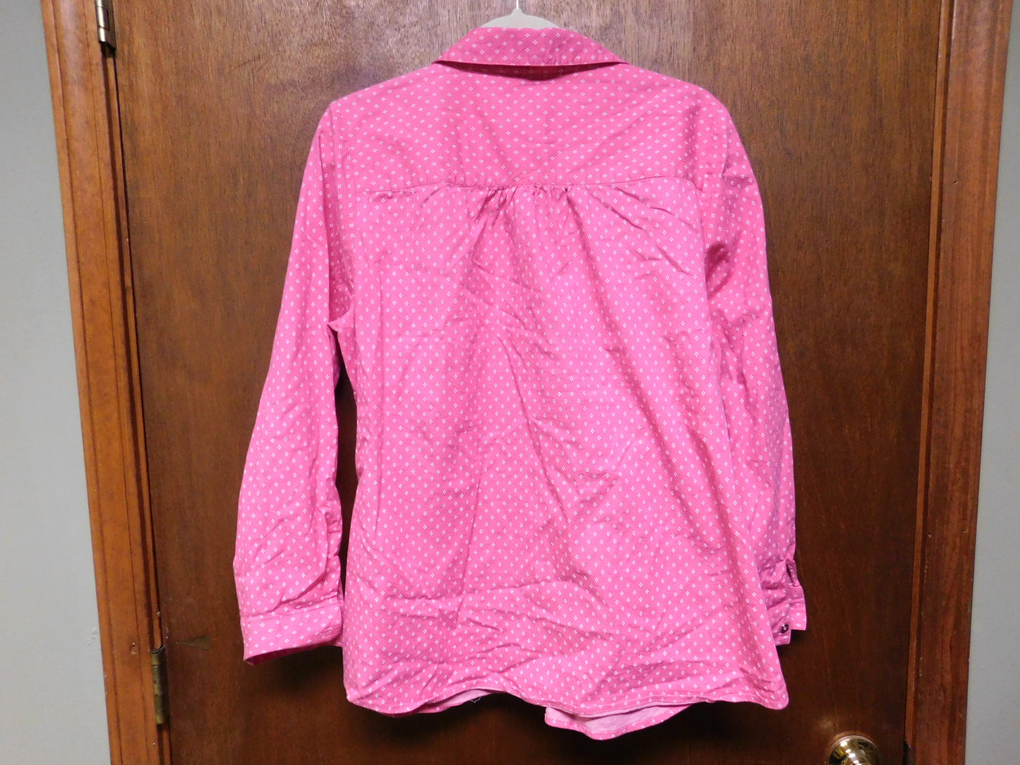 Denim + Company D & Co. Womens Large Pink Button Up Shirt