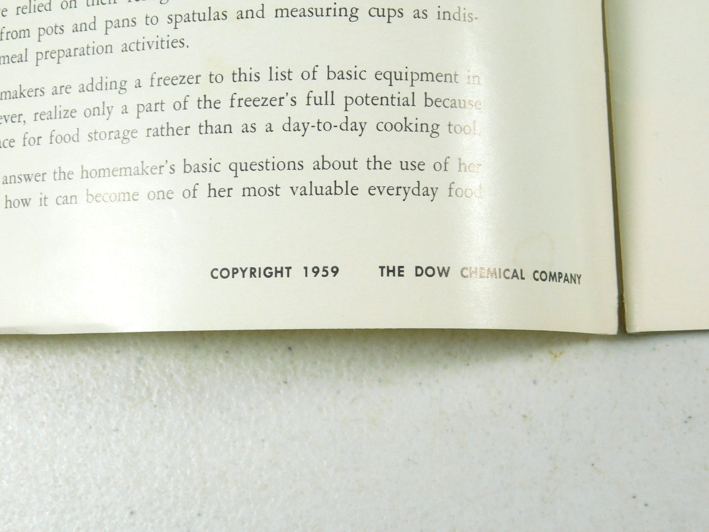 Vintage 1959 Use Your Freezer Every Day Dow Chemical Company Book