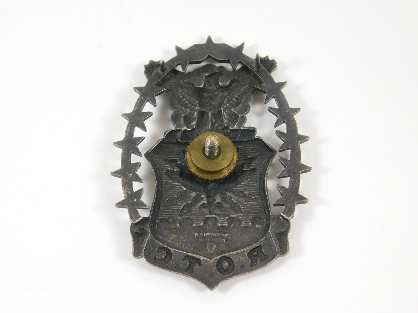 Vintage ROTC NS Meyer Eagle Military Badge Pin
