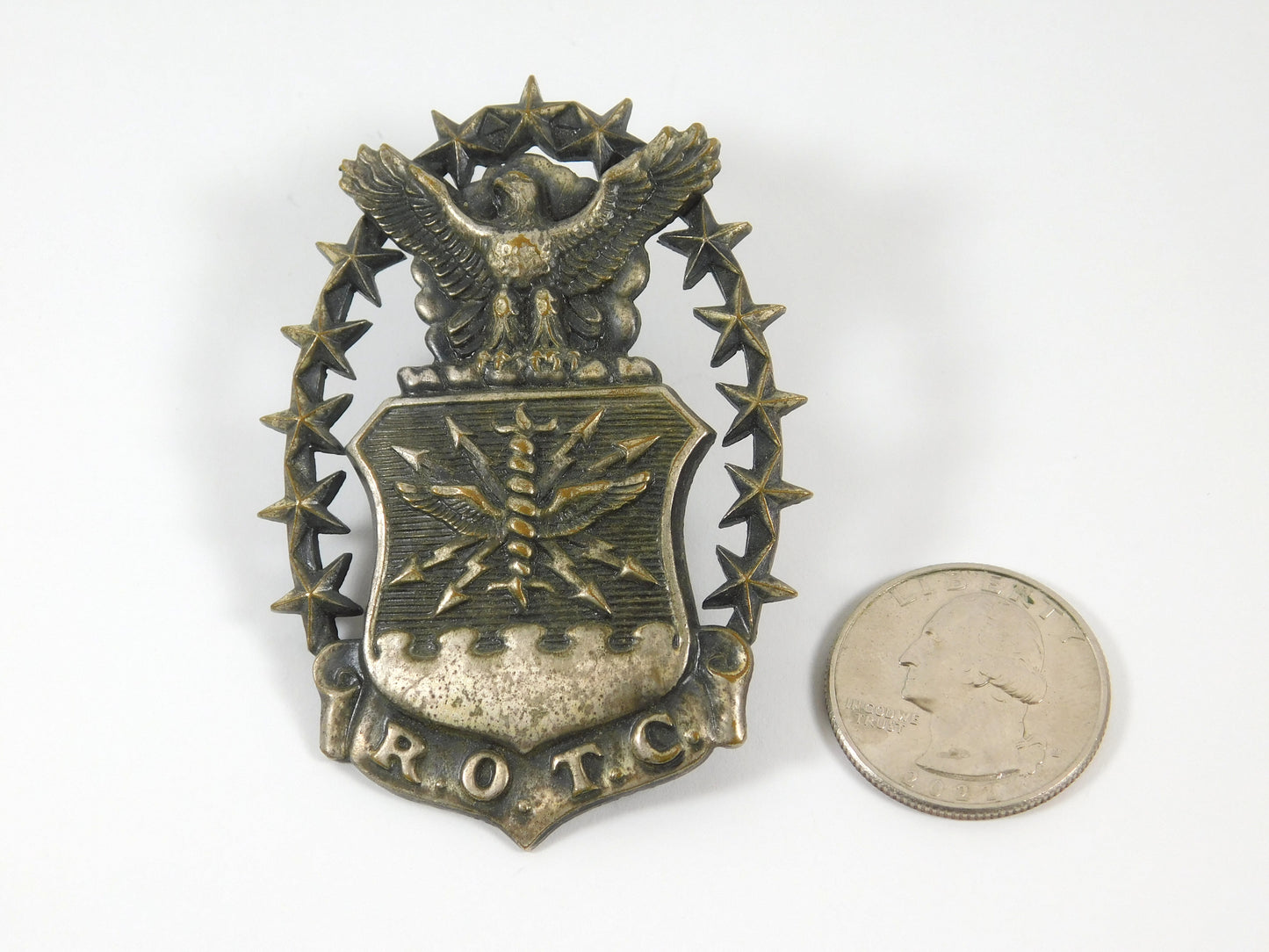 Vintage ROTC NS Meyer Eagle Military Badge Pin