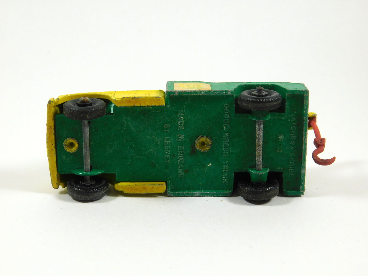 Vintage Matchbox Green and Yellow Dodge Wreck Truck