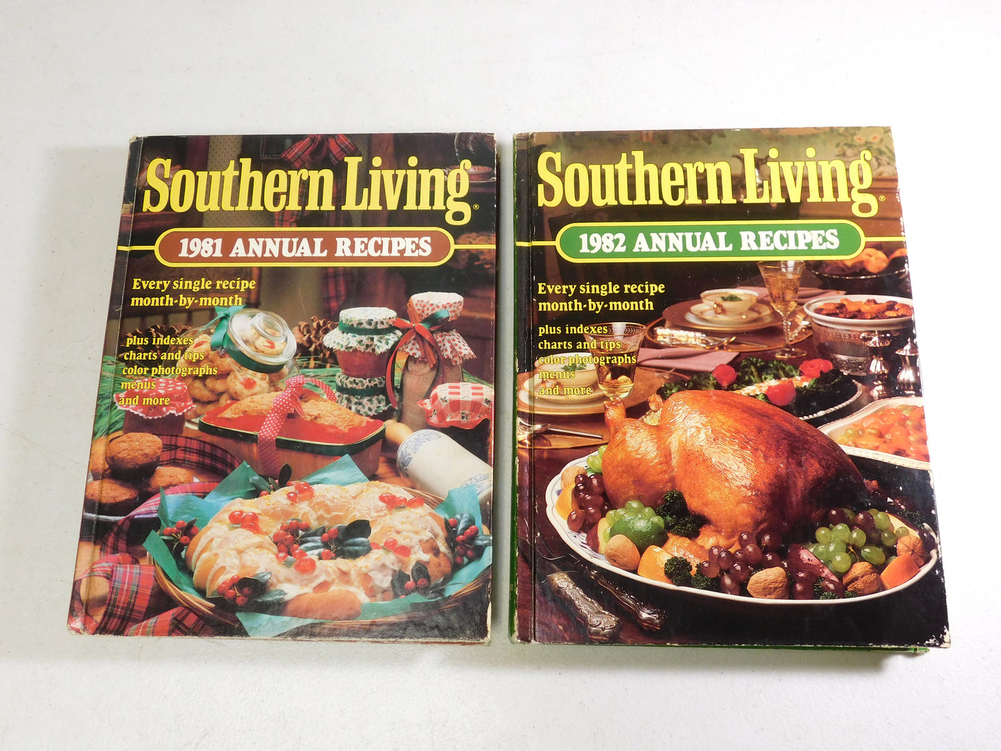 Vintage Southern Living 1981 and 1982 Annual Recipes Cookbooks