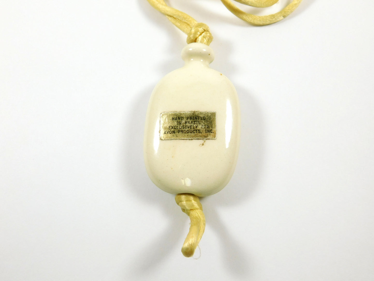 Vintage Avon Hand painted Ceramic Butterfly Pendant Necklace