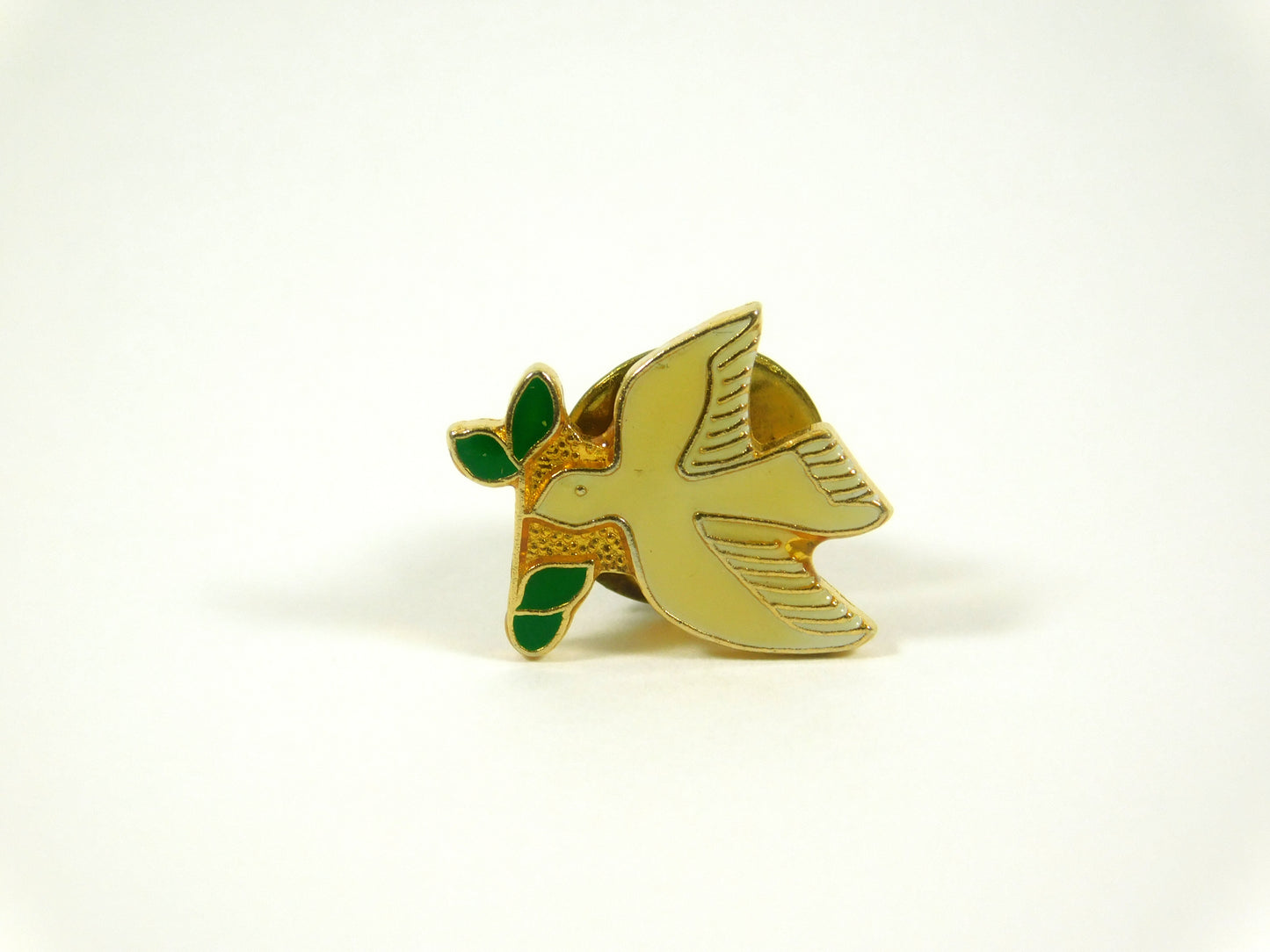 Vintage Dove with Olive Branch Lapel Pin