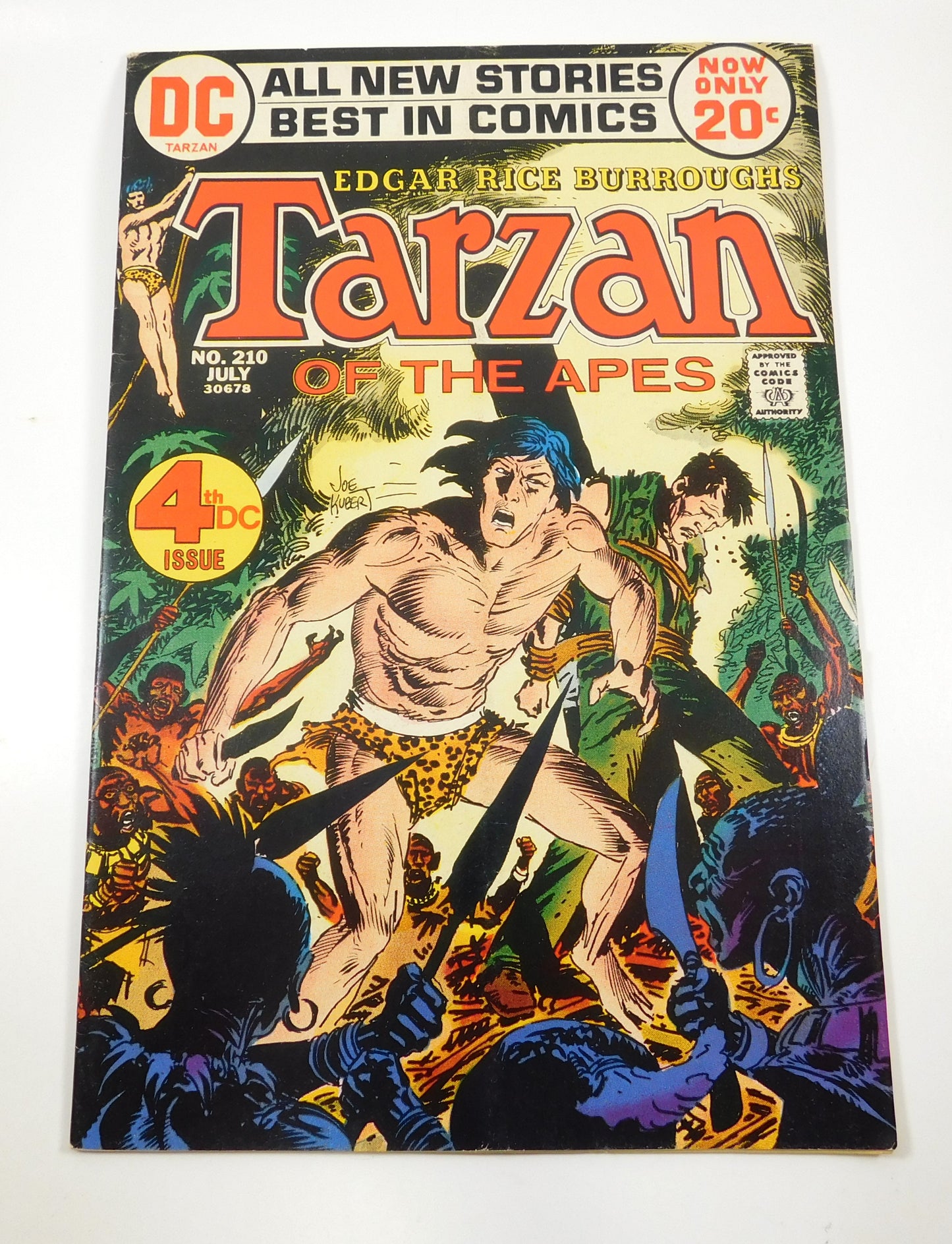 1972 Tarzan of the Apes #210 4th DC Issue Comic Book