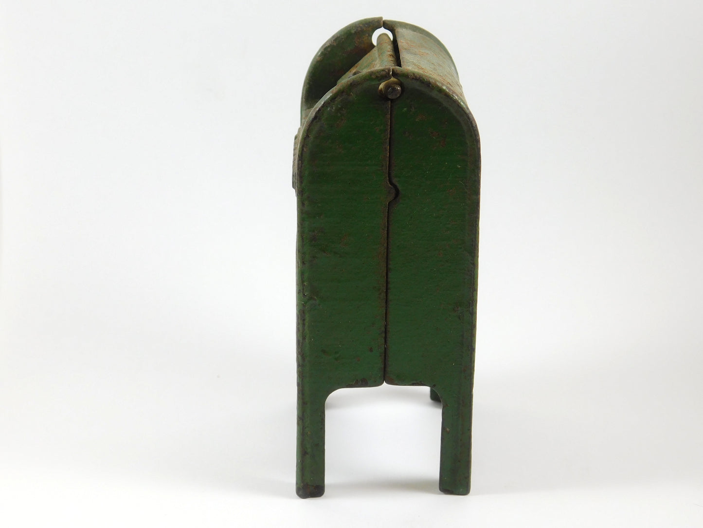 Vintage Green Metal US Mail Post Office Box Piggy Bank