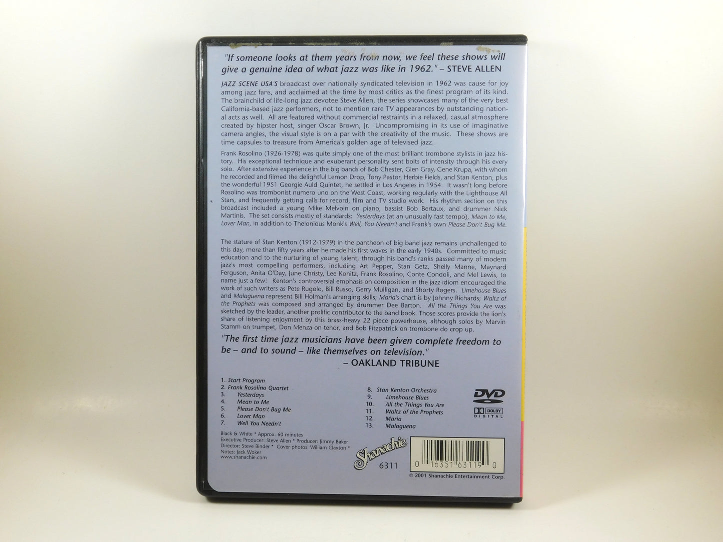 Jazz Scene USA Frank Rosolino Quartet - Stan Kenton And His Orchestra DVD