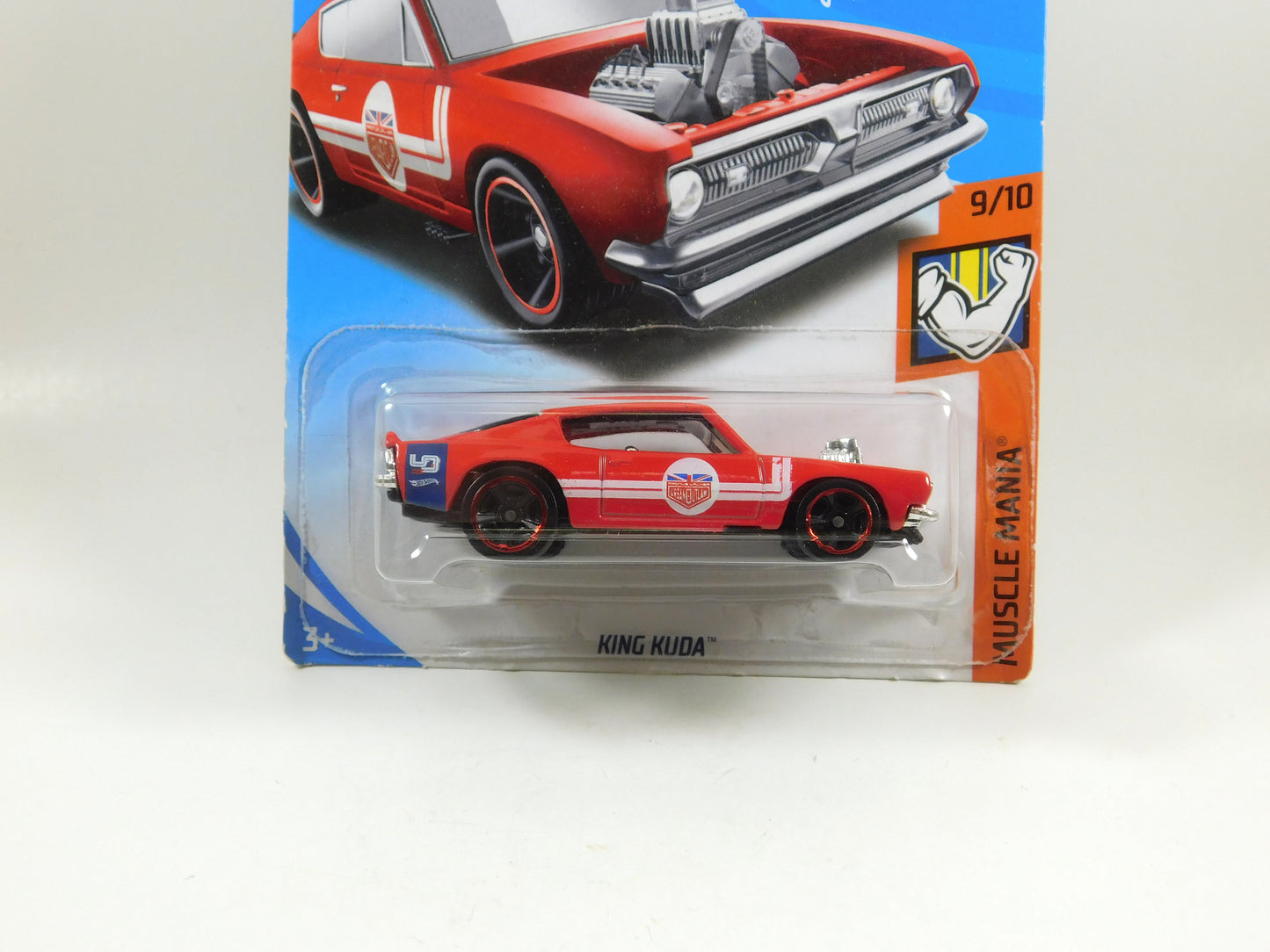 2 Hot Wheels King Kuda Muscle Mania Cars Red/Gray Magnus Walker Urban Outlaws