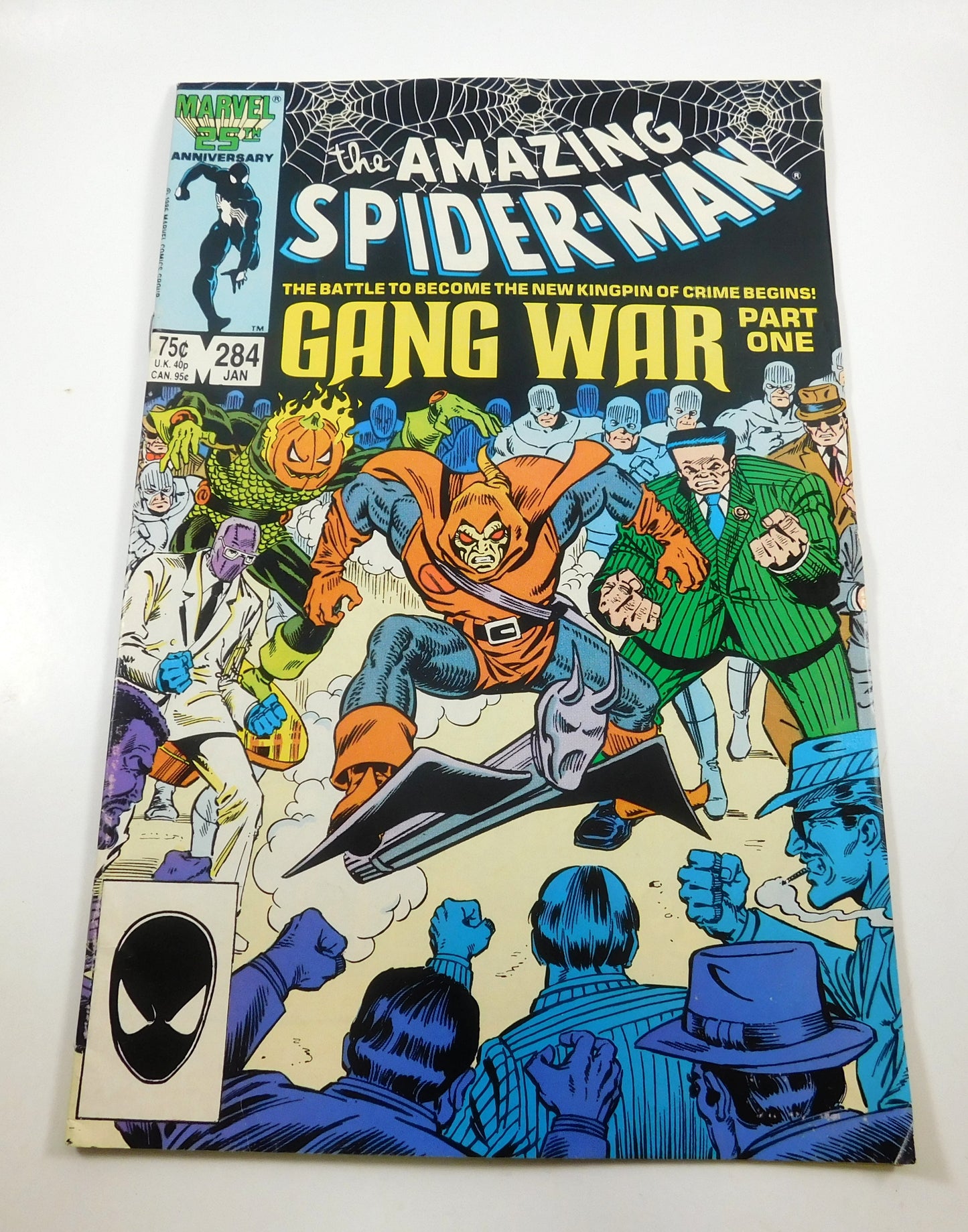 Vintage 1987 The Amazing Spider-Man Gang War Part One Marvel Comic Book #284 Jan