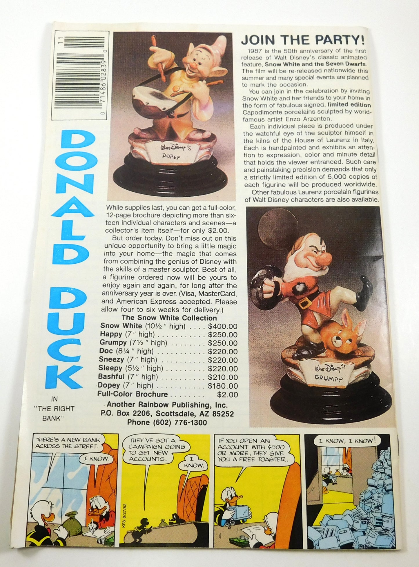 Vintage 1987 Gladstone Walt Disney's Donald Duck Adventures #1 Comic Book