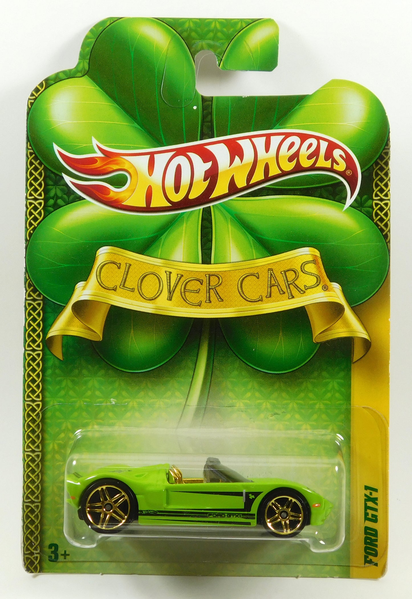 Hot Wheels Holligan and Ford GTX-1 Green Clover Cars