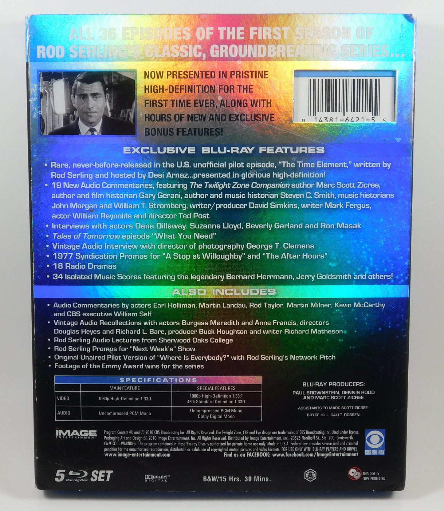 The Twilight Zone - Season 1 (Blu-ray Disc, 2010, 5-Disc Set)