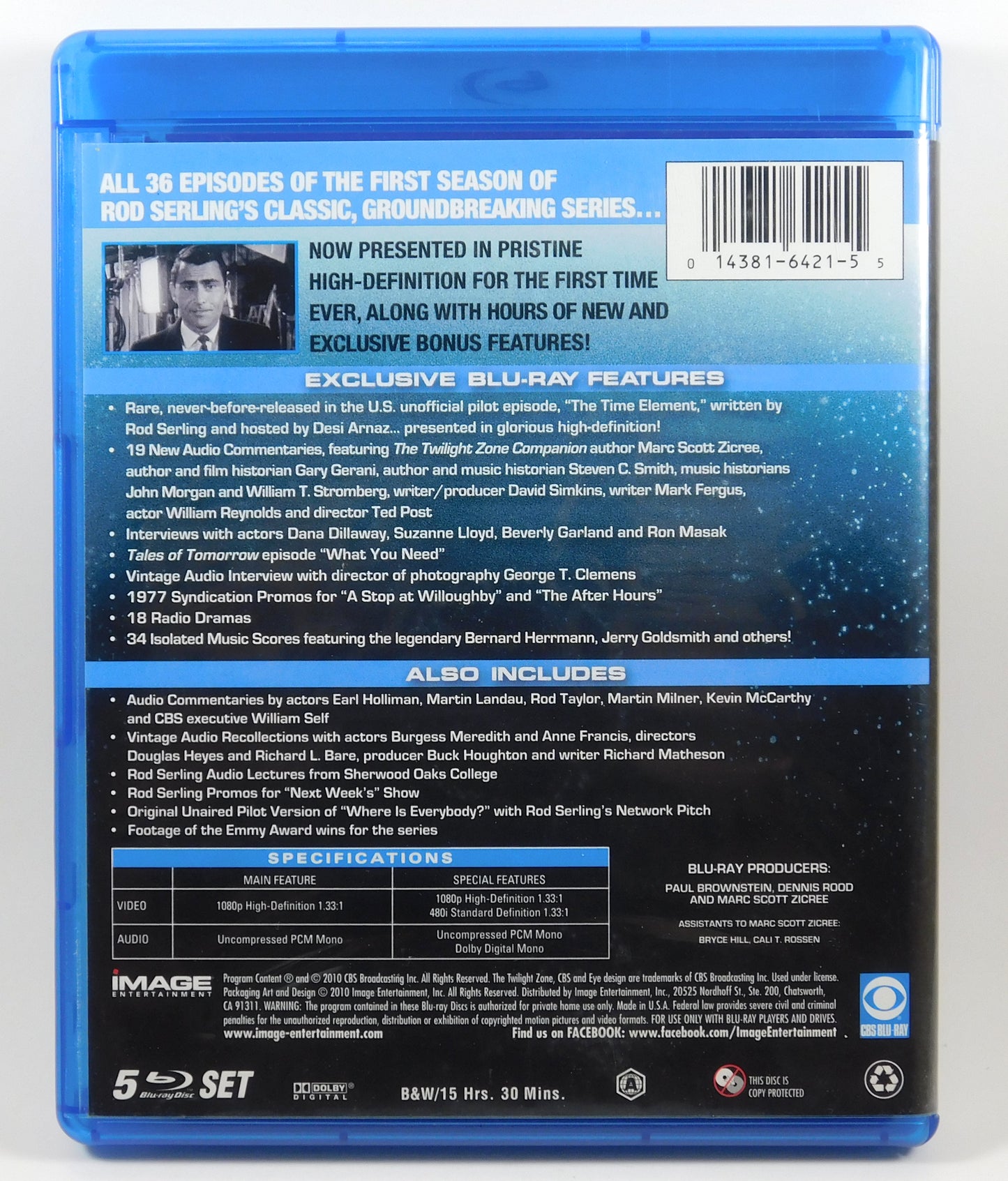 The Twilight Zone - Season 1 (Blu-ray Disc, 2010, 5-Disc Set)