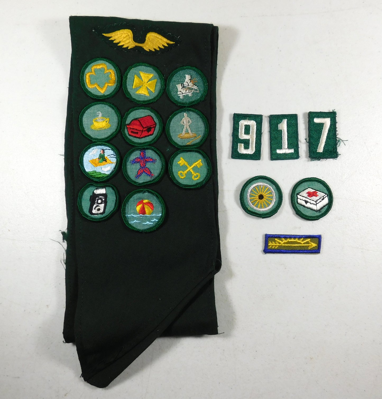 Vintage Boy Scouts Sash with Badges