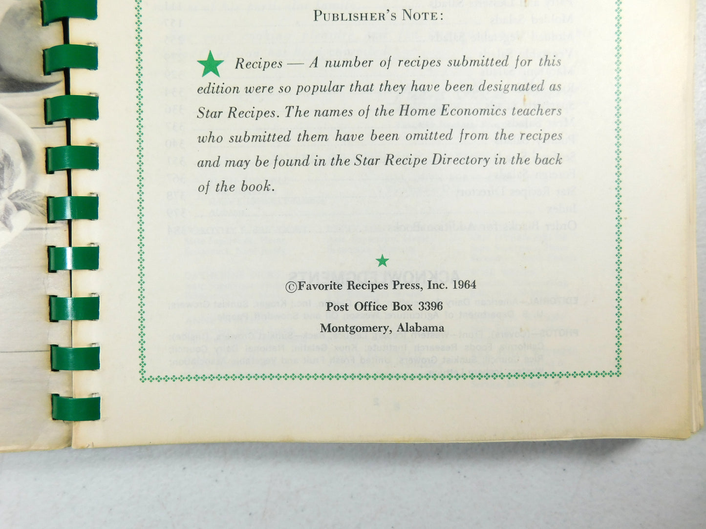 Vintage 1964 Favorite Recipes of Home Economics Teachers Salads w/ Appetizers