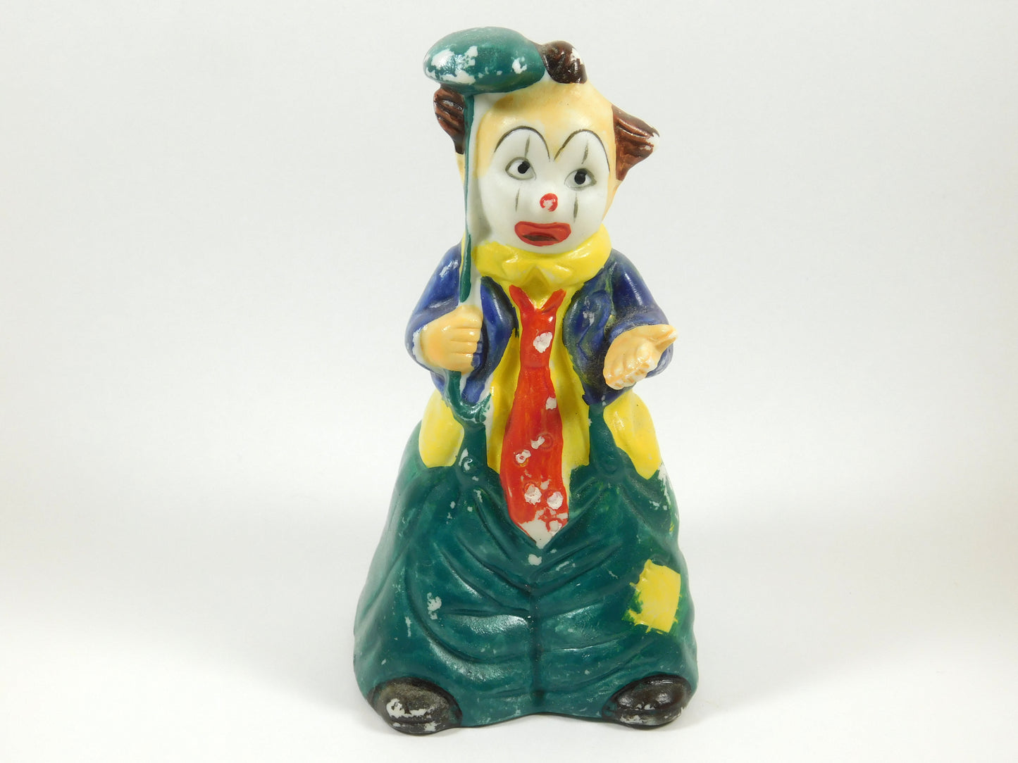 Vintage J. S. N. Sad Clown with Little Umbrella Bell