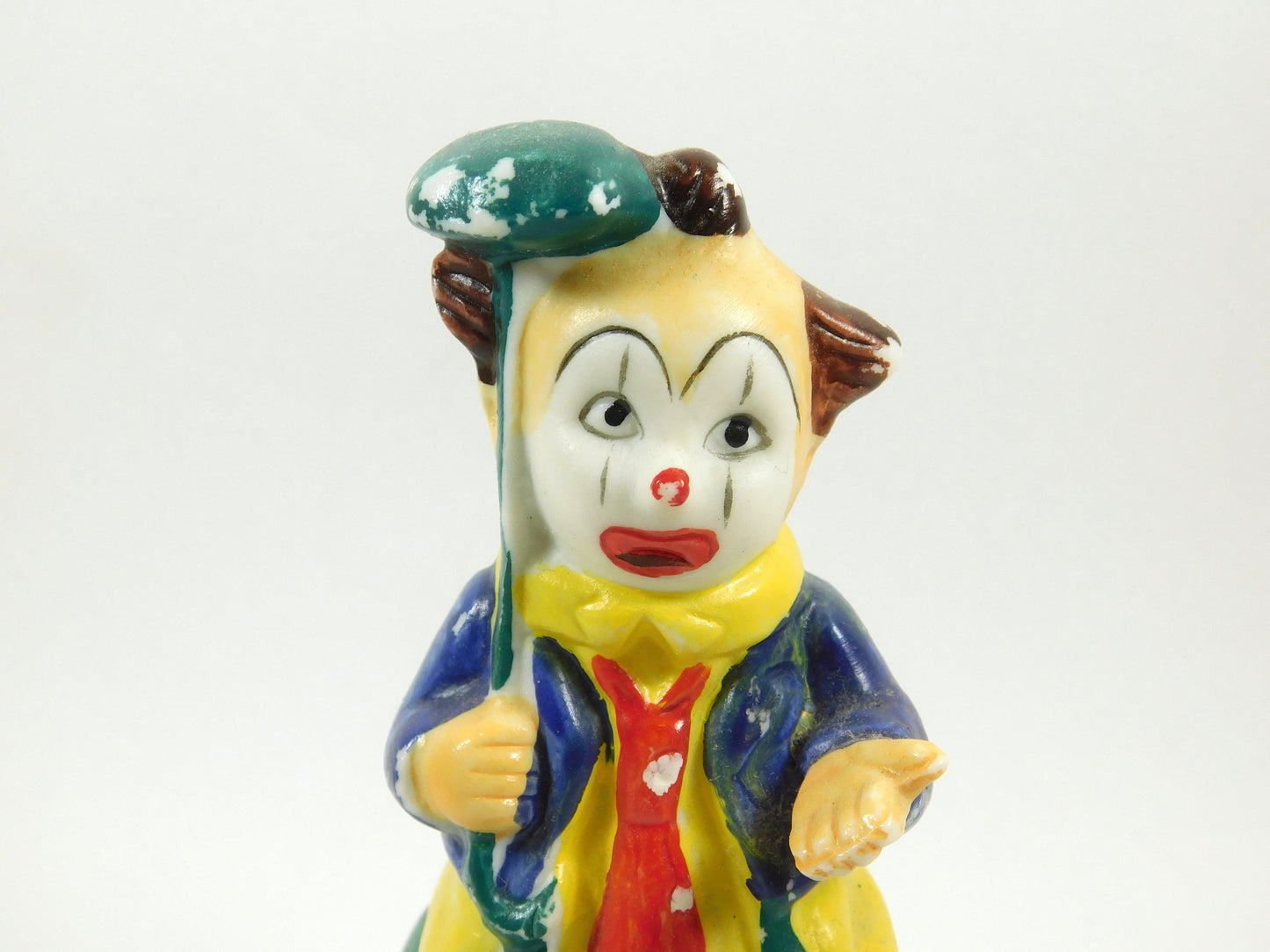 Vintage J. S. N. Sad Clown with Little Umbrella Bell