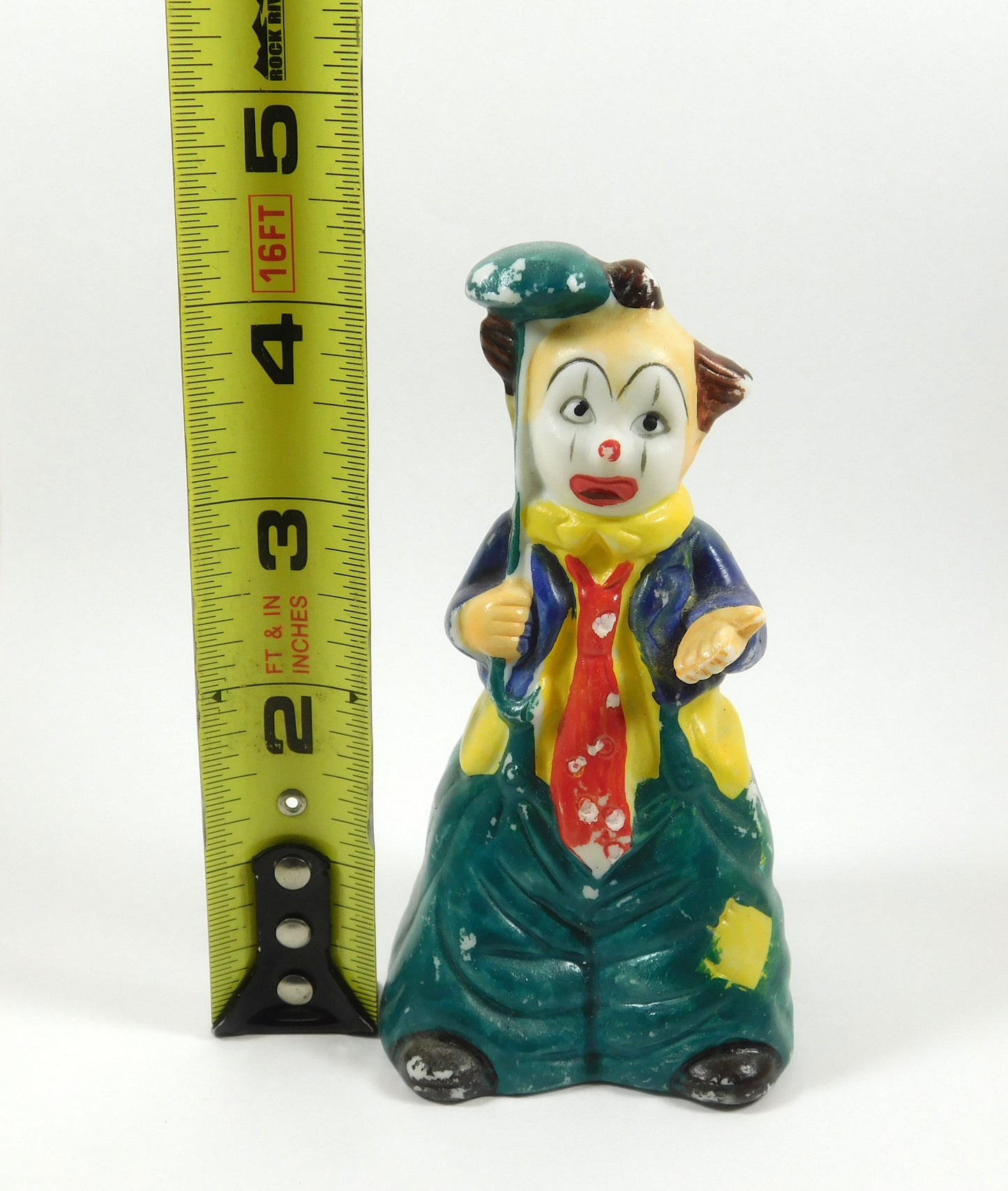 Vintage J. S. N. Sad Clown with Little Umbrella Bell