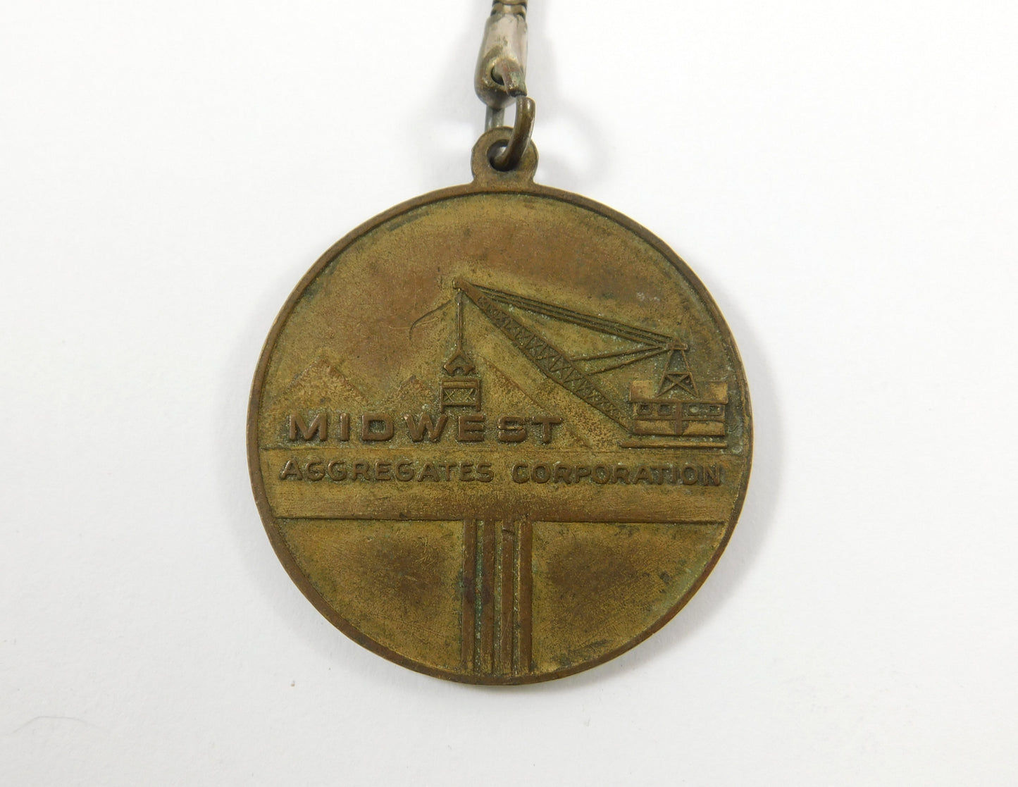 Vintage Golden Milestone Old Fort Supply 1914-1964 Round Keychain