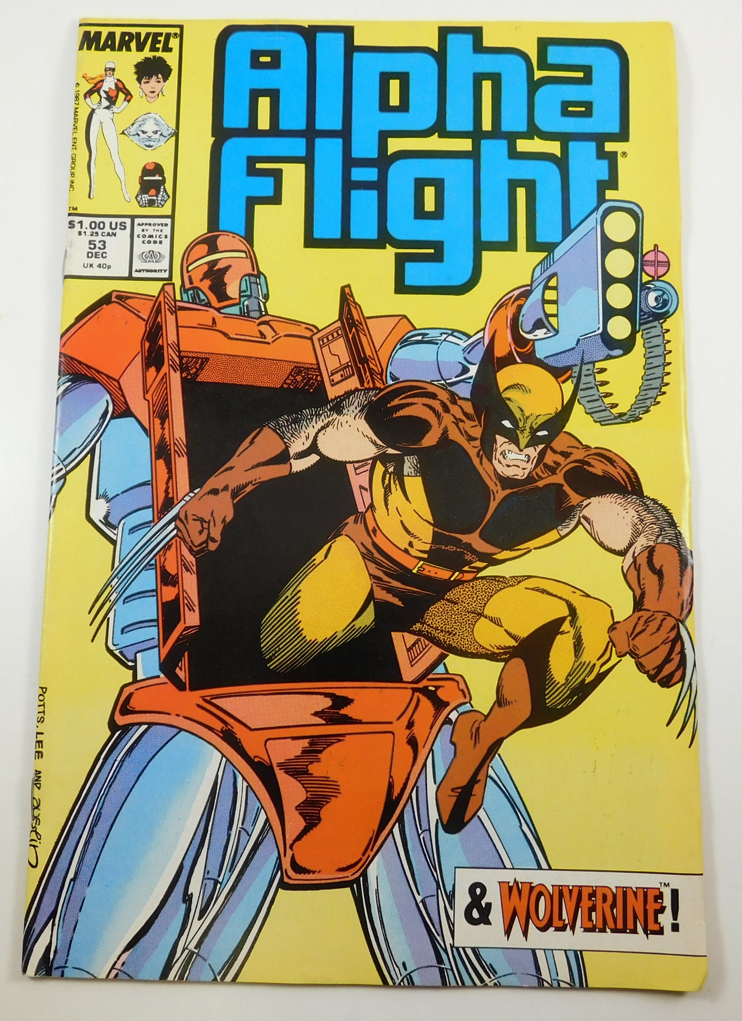 Vintage 1987 Marvel Alpha Flight & Wolverine #53 Dec Comic Book