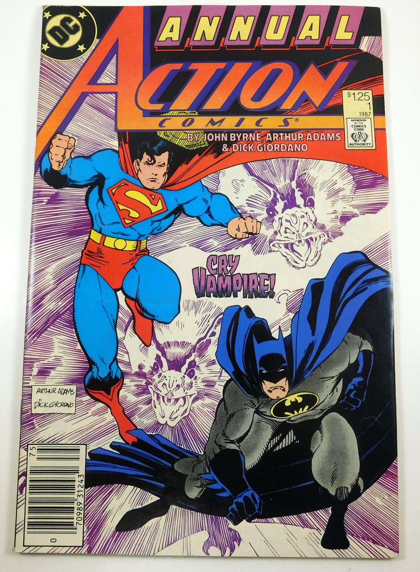 1987 Action Comics Annual a DC Comic Book Superman Batman