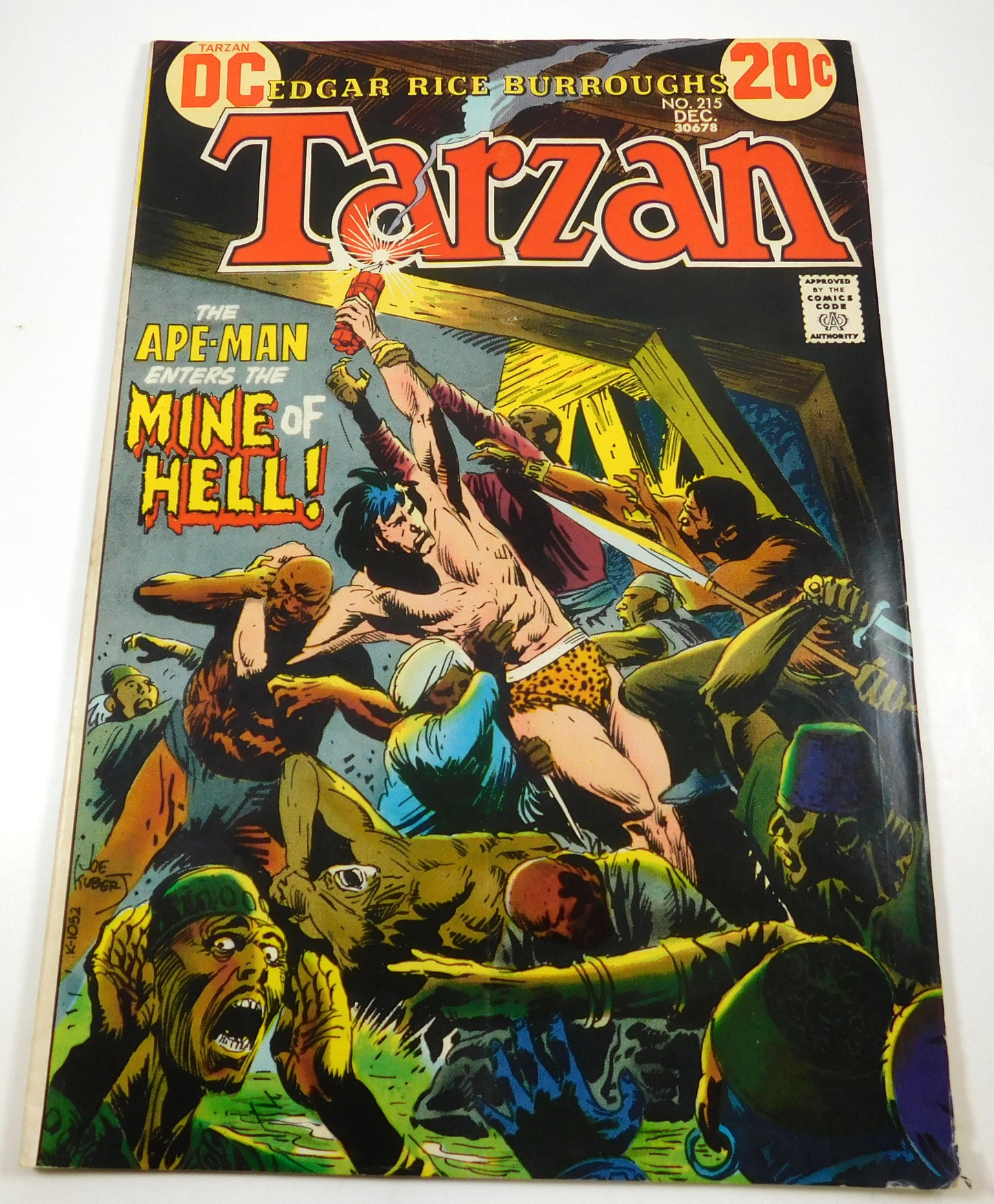 Vintage 1972 Tarzan The Apeman Enters The Mine of Hell! No. 215 DC Comic Book