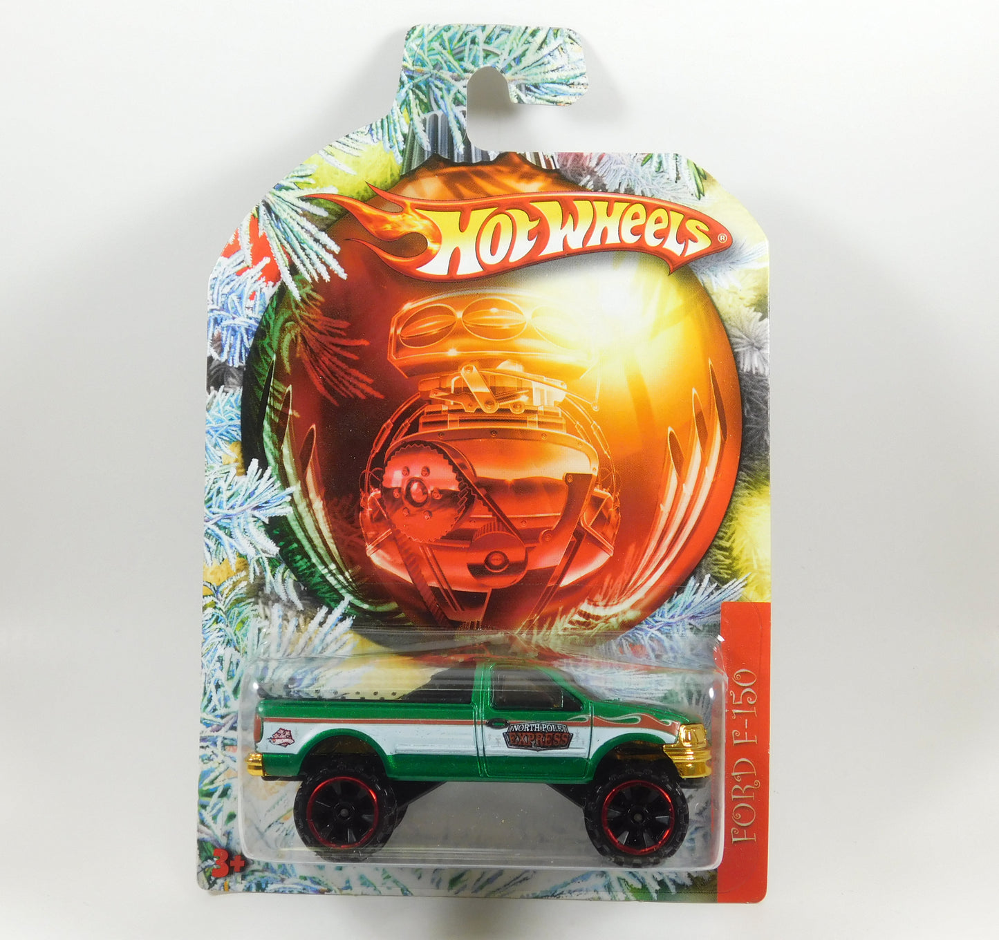 Hot Wheels Green Ford F-150 Holiday Hot Rods North Pole Express Pickup Truck