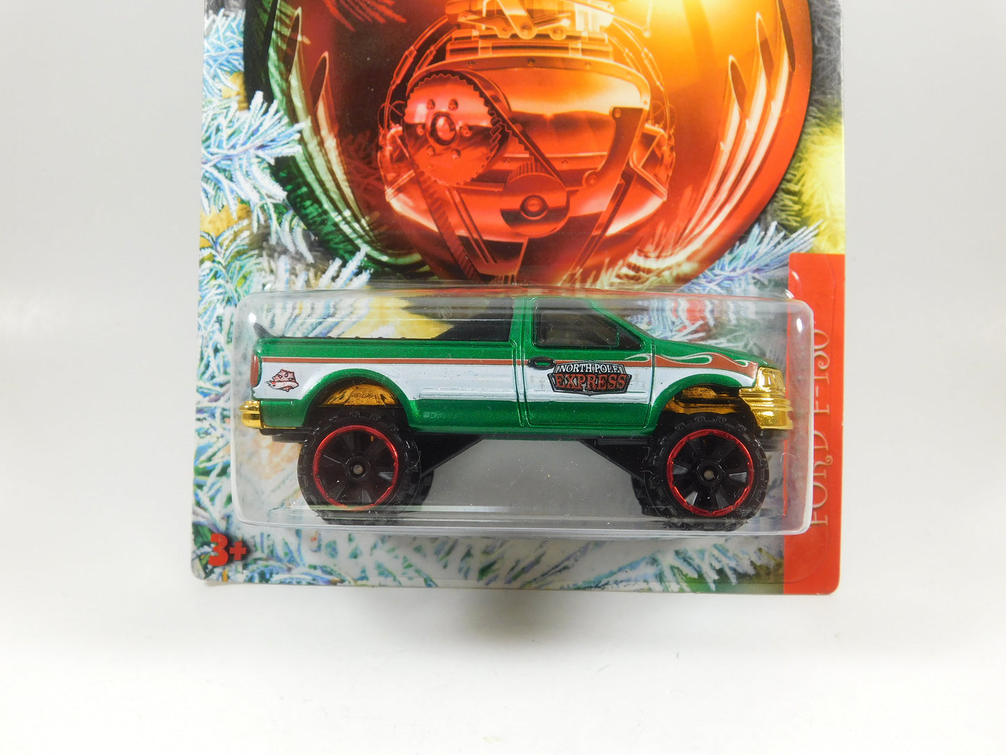 Hot Wheels Green Ford F-150 Holiday Hot Rods North Pole Express Pickup Truck