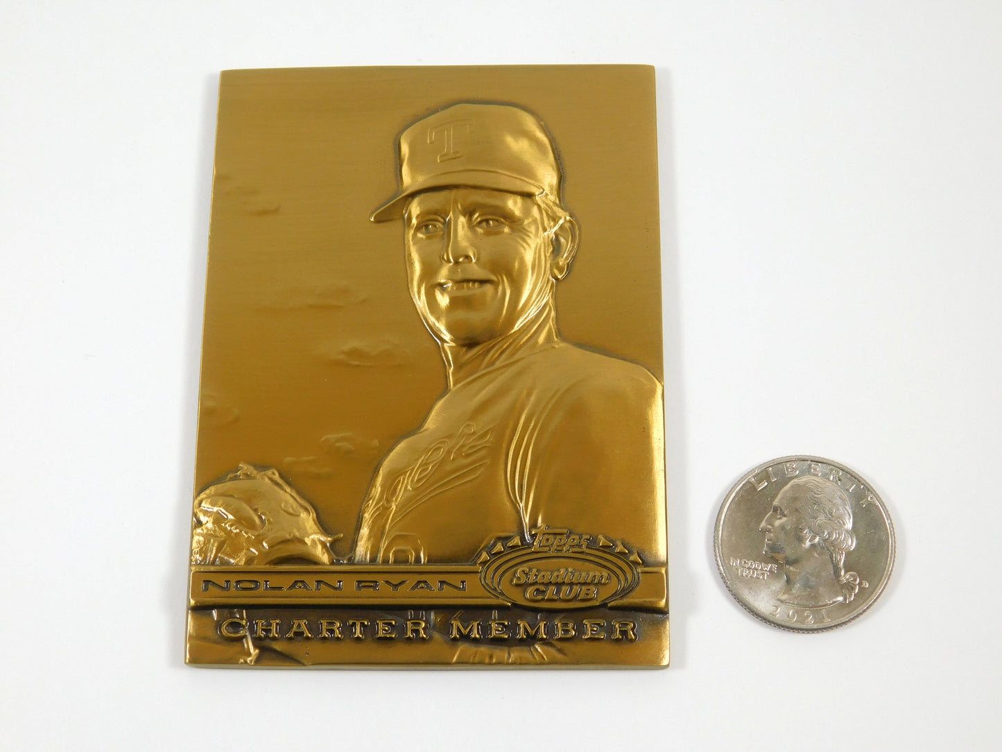 1991 Nolan Ryan Topps Stadium Club Charter Member Metal Card