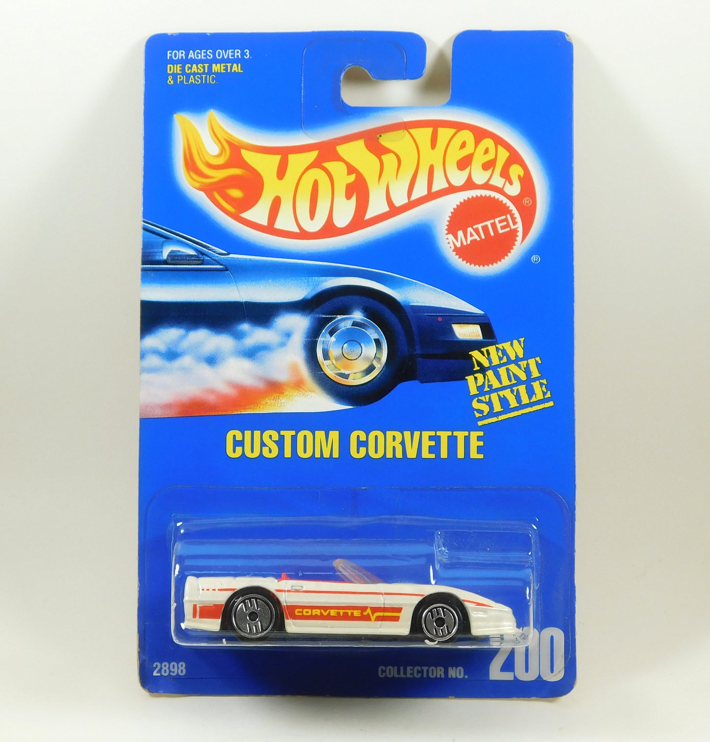 Hot Wheels White Custom Corvette Collector No. 200
