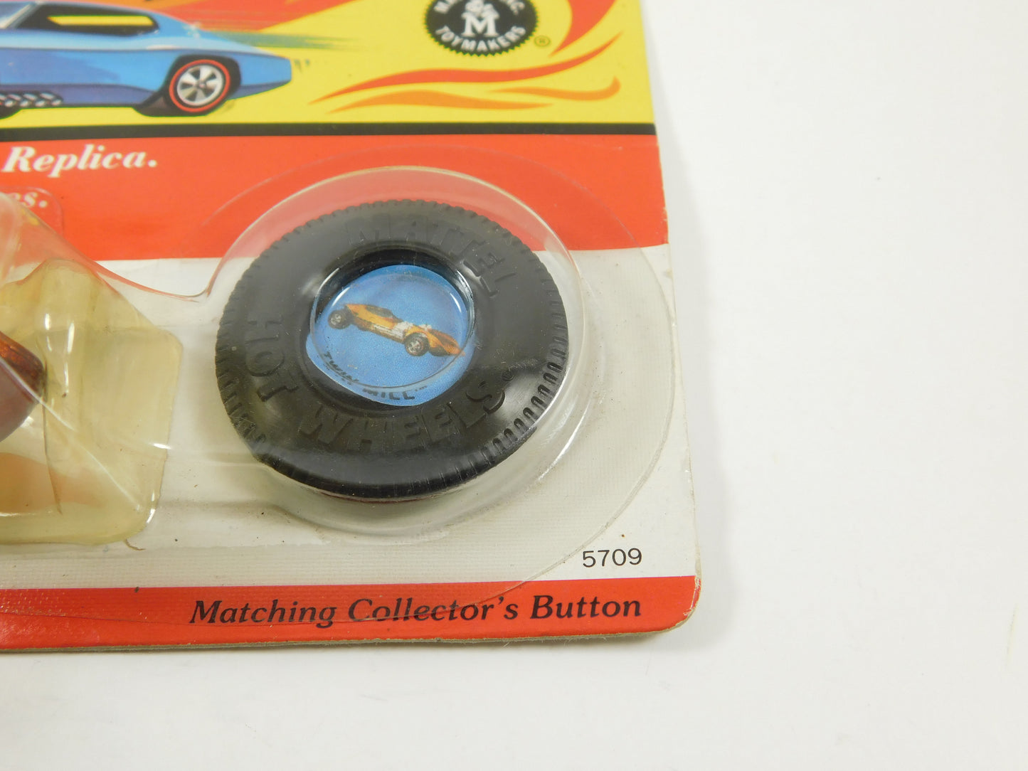Hot Wheels 25th Anniversary Orange/Copper Twin Mill with Collector's Button