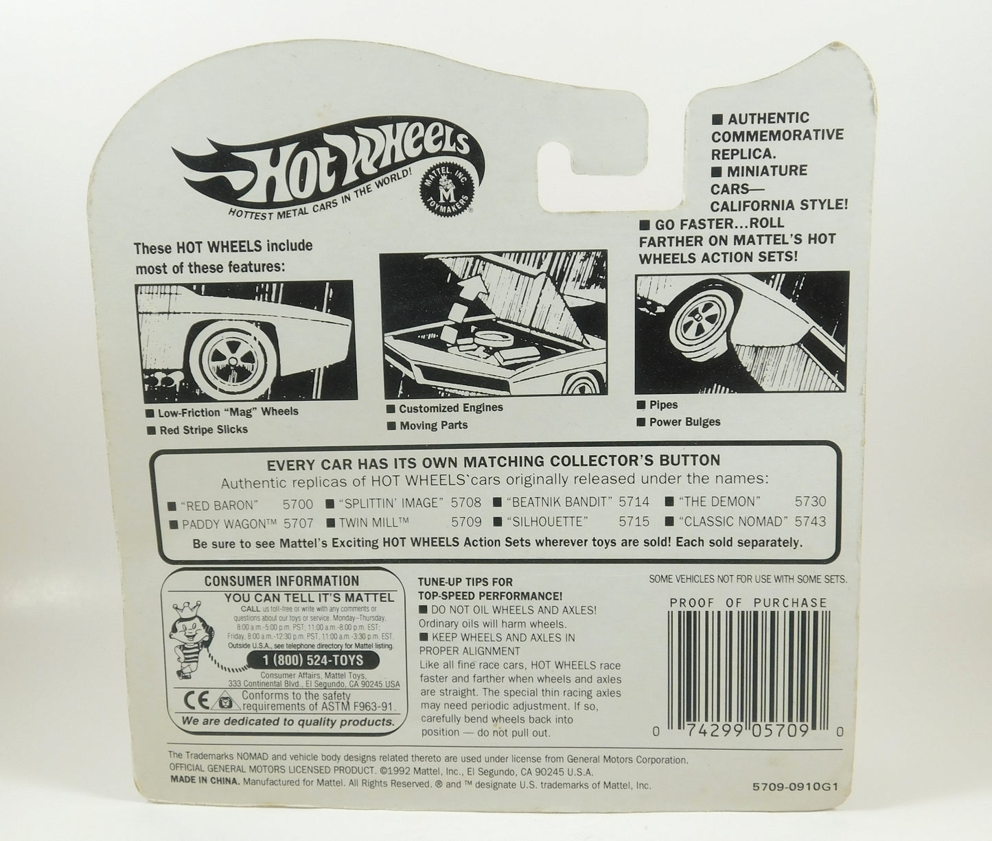 Hot Wheels 25th Anniversary Orange/Copper Twin Mill with Collector's Button