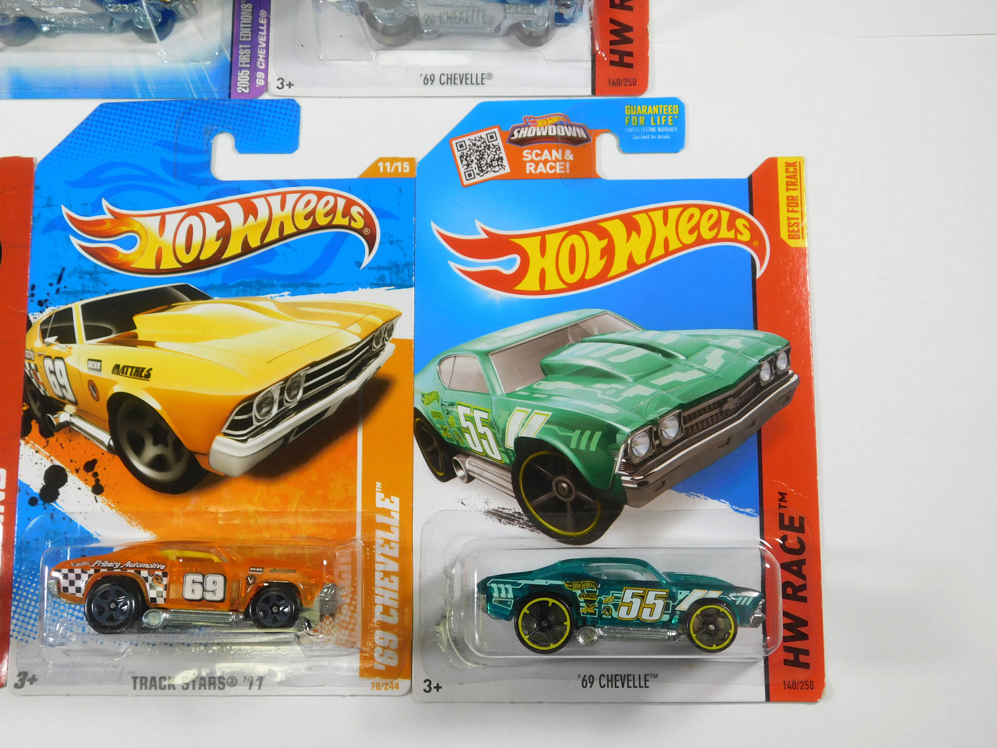 5 Hot Wheels 69 Chevelle Racers Cars Color Variants