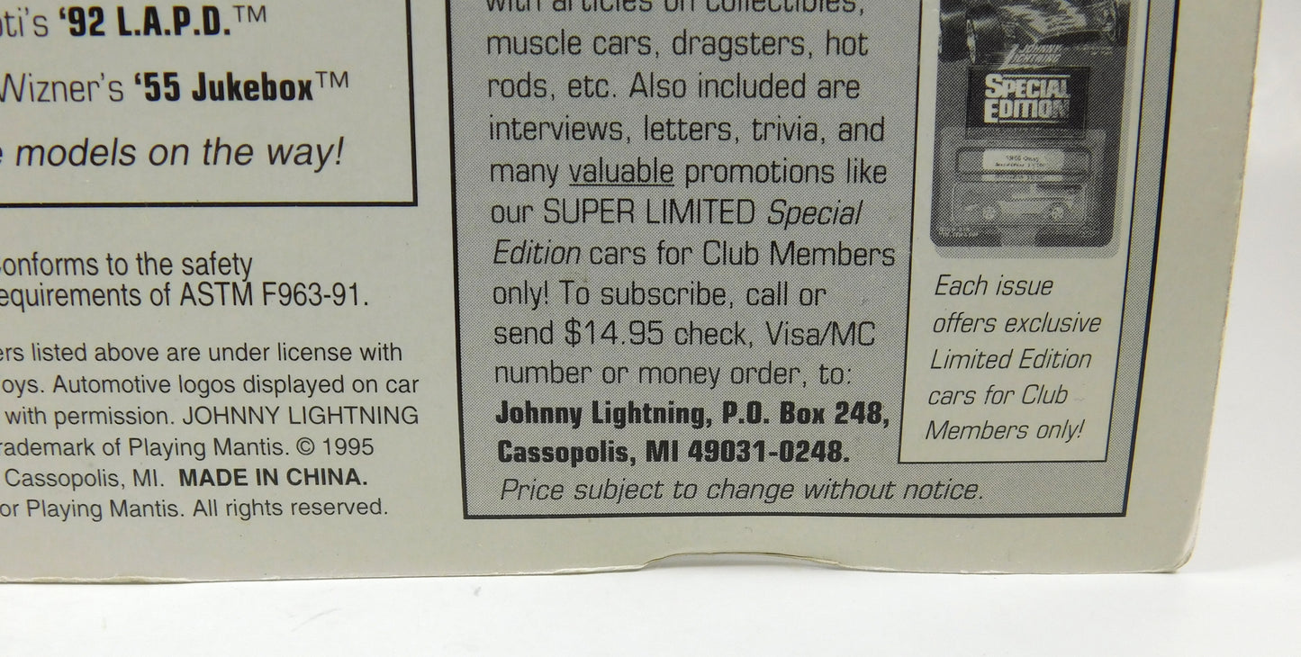 Johnny Lightning Dragsters USA '92 L.A.P.D. Tony Foti Blue and White Police Car