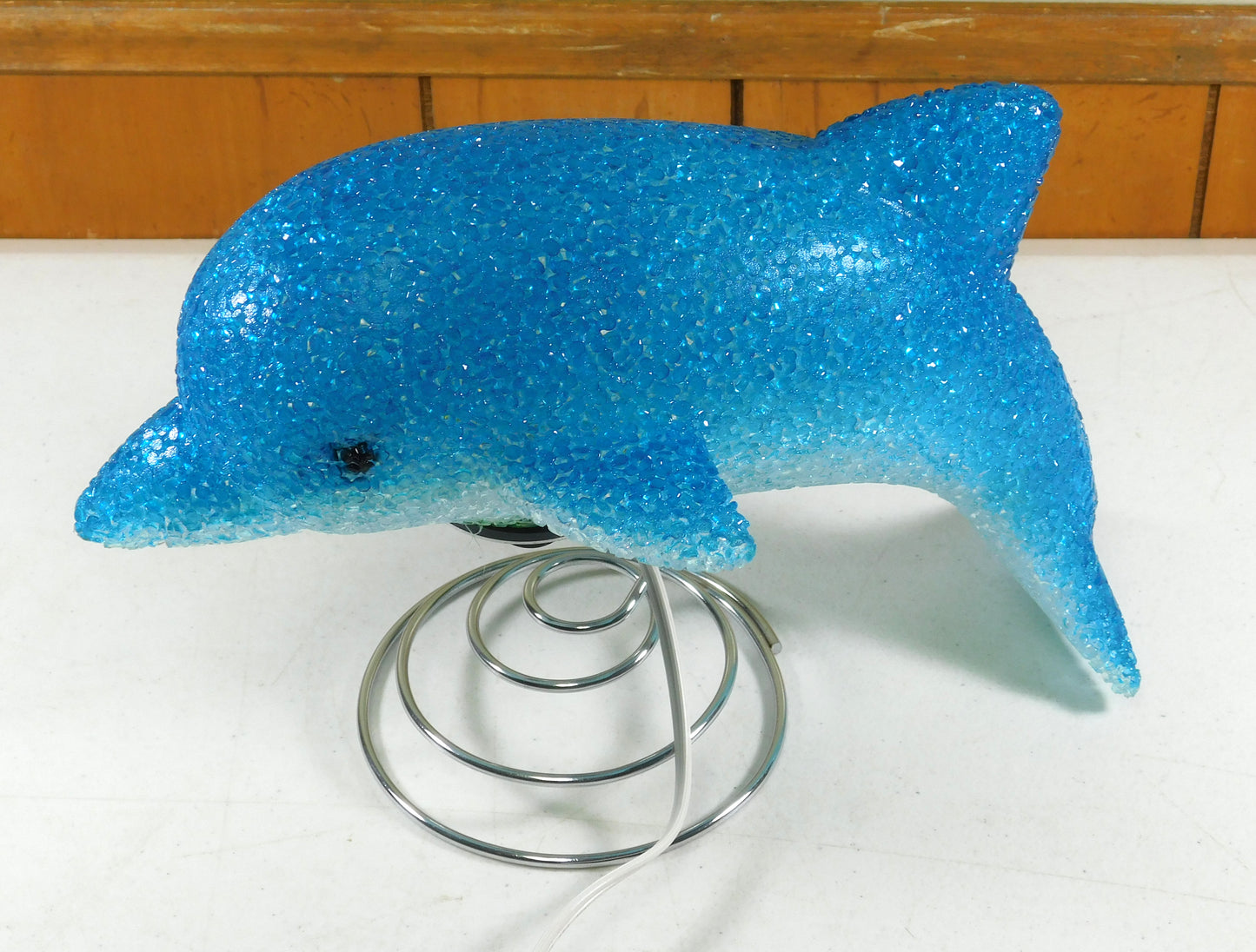 Vintage Blue Dolphin Glow Table Desk Lamp